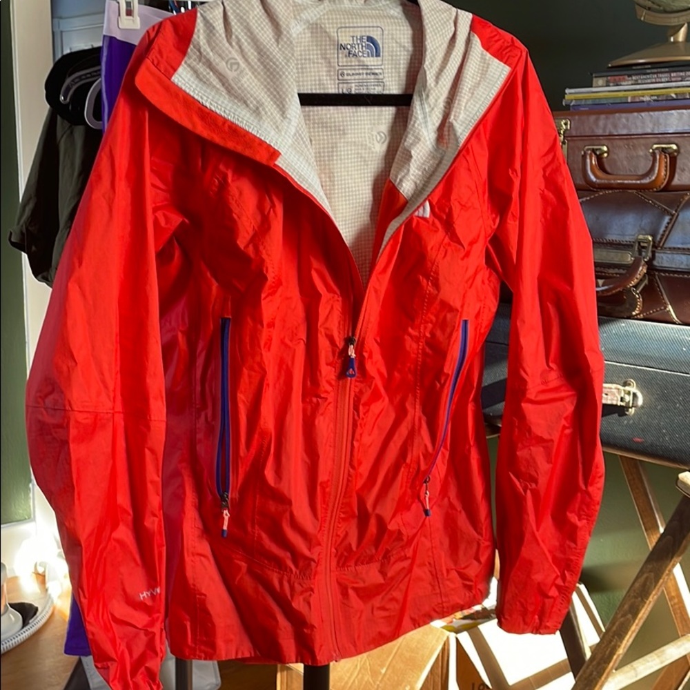 Orange North Face Raincoat